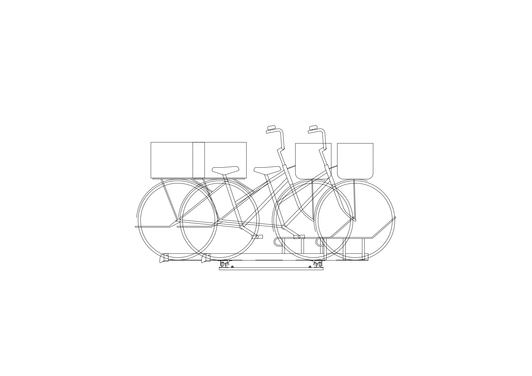 アルミスライド式サイクルラック
